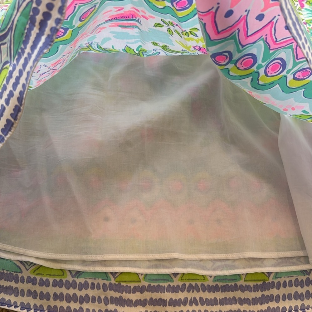 Lilly Pulitzer Camille multicolor cotton off the shoulder dress Dress NWOT SMALL - Picture 9 of 9